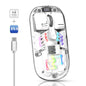 HXSJ T200 Dual Modes 2.4G BT5.0 Transparent RGB Wireless Mouse