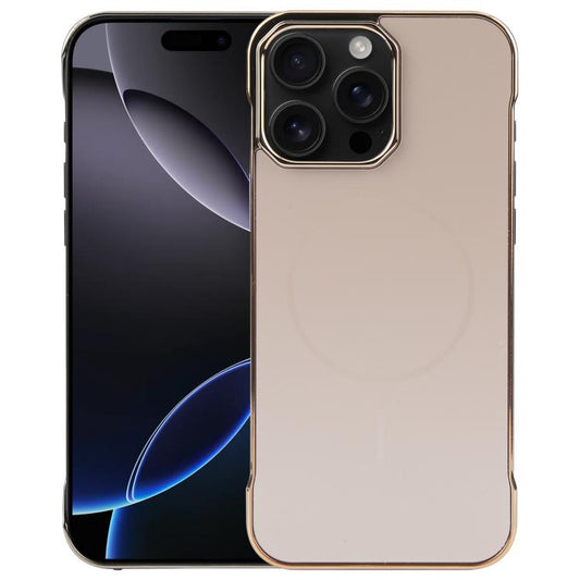Electroplating Frameless Frosted Anti-Glare PC MagSafe Phone Case