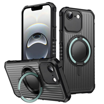 Skin Sense Rotation Stand Semi-transparent Magsafe Phone Case, For iPhone 16e, For iPhone 16 Pro Max, For iPhone 16 Pro