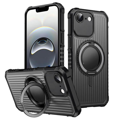 Skin Sense Rotation Stand Semi-transparent Magsafe Phone Case, For iPhone 16e, For iPhone 16 Pro Max, For iPhone 16 Pro