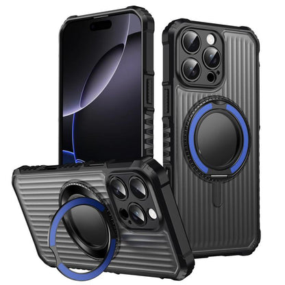 Skin Sense Rotation Stand Semi-transparent Magsafe Phone Case, For iPhone 17e / 16e, For iPhone 16 Pro Max, For iPhone 16 Pro