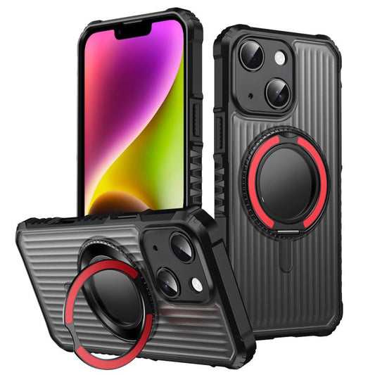 Skin Sense Rotation Stand Semi-transparent Magsafe Phone Case, For iPhone 14 Plus, For iPhone 14, For iPhone 14 Pro