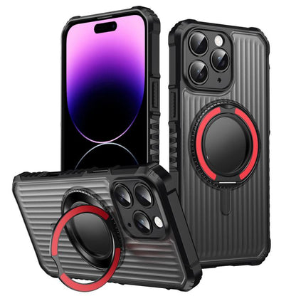 Skin Sense Rotation Stand Semi-transparent Magsafe Phone Case, For iPhone 14 Pro Max, For iPhone 13 Pro Max, For iPhone 13 Pro