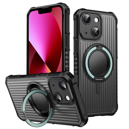 Skin Sense Rotation Stand Semi-transparent Magsafe Phone Case, For iPhone 13, For iPhone 12, For iPhone 12 Pro Max