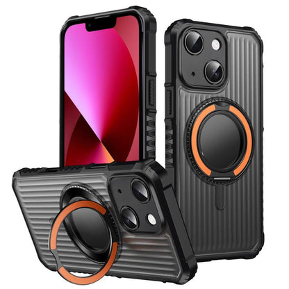 Skin Sense Rotation Stand Semi-transparent Magsafe Phone Case, For iPhone 13, For iPhone 12, For iPhone 12 Pro Max