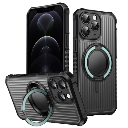 Skin Sense Rotation Stand Semi-transparent Magsafe Phone Case, For iPhone 12 Pro, For iPhone 11