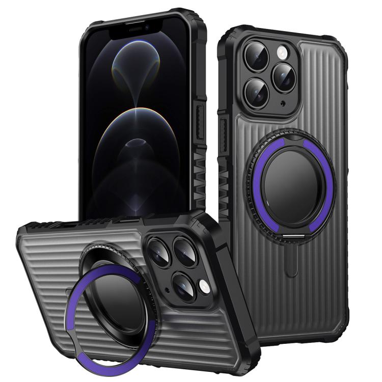 Skin Sense Rotation Stand Semi-transparent Magsafe Phone Case, For iPhone 12 Pro, For iPhone 11