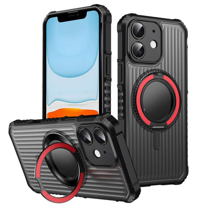 Skin Sense Rotation Stand Semi-transparent Magsafe Phone Case, For iPhone 12 Pro, For iPhone 11