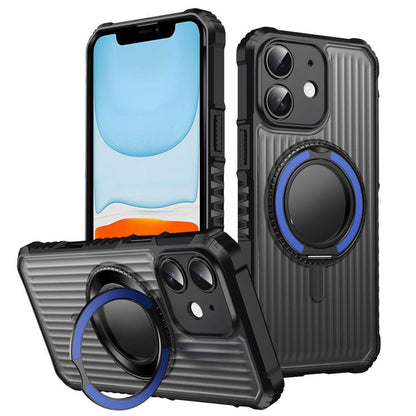 Skin Sense Rotation Stand Semi-transparent Magsafe Phone Case, For iPhone 12 Pro, For iPhone 11