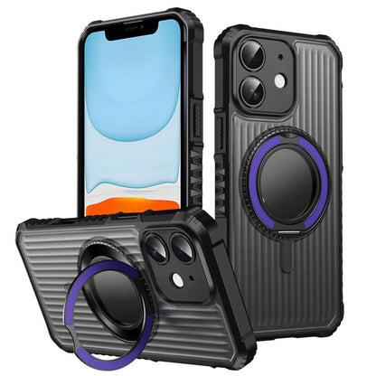 Skin Sense Rotation Stand Semi-transparent Magsafe Phone Case, For iPhone 12 Pro, For iPhone 11