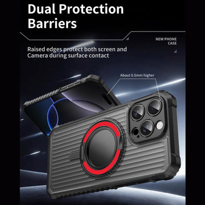 Skin Sense Rotation Stand Semi-transparent Magsafe Phone Case, For iPhone 12 Pro, For iPhone 11