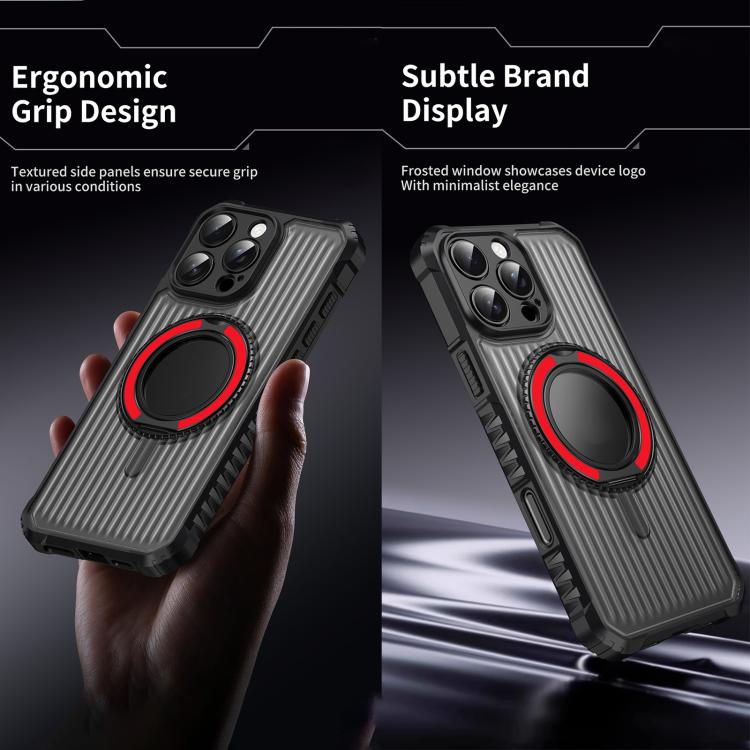 Skin Sense Rotation Stand Semi-transparent Magsafe Phone Case, For iPhone 12 Pro, For iPhone 11