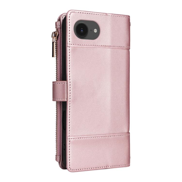 Crossbody Strap RFID Blocking Zipper Wallet Leather Phone Case, For iPhone 16e, For iPhone 16 Pro Max, For iPhone 16 Pro, For iPhone 16 Plus