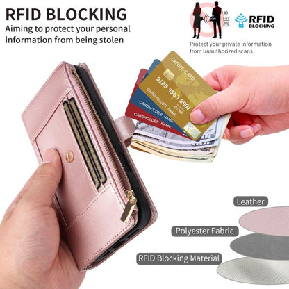 Crossbody Strap RFID Blocking Zipper Wallet Leather Phone Case, For iPhone 16e, For iPhone 16 Pro Max, For iPhone 16 Pro, For iPhone 16 Plus