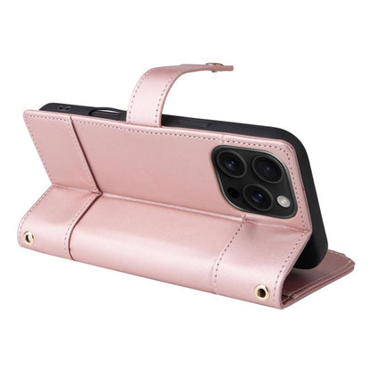 Crossbody Strap RFID Blocking Zipper Wallet Leather Phone Case, For iPhone 16 Pro Max, For iPhone 16 Pro, For iPhone 16 Plus, For iPhone 16