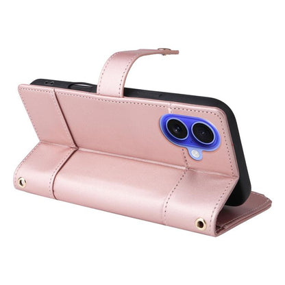 Crossbody Strap RFID Blocking Zipper Wallet Leather Phone Case, For iPhone 16, For iPhone 15 Pro Max, For iPhone 15 Pro, For iPhone 15 Plus