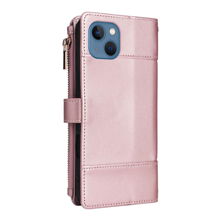 Crossbody Strap RFID Blocking Zipper Wallet Leather Phone Case, For iPhone 15, For iPhone 14 Plus, For iPhone 14 / 13, For iPhone 14 Pro