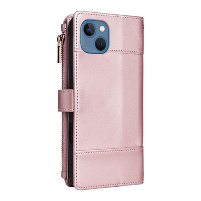 Crossbody Strap RFID Blocking Zipper Wallet Leather Phone Case, For iPhone 15, For iPhone 14 Plus, For iPhone 14 / 13, For iPhone 14 Pro