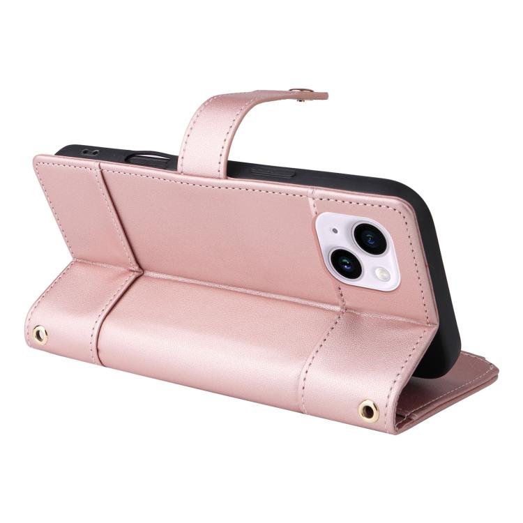Crossbody Strap RFID Blocking Zipper Wallet Leather Phone Case, For iPhone 14 Plus, For iPhone 14 / 13, For iPhone 14 Pro, For iPhone 14 Pro Max