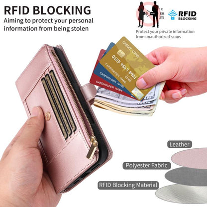 Crossbody Strap RFID Blocking Zipper Wallet Leather Phone Case, For iPhone 14 Pro Max, For iPhone 13 Pro Max, For iPhone 13 Pro, For iPhone 12 / 12 Pro