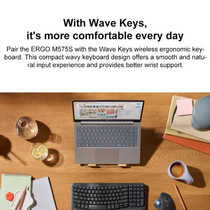 Logitech ERGO M575S Trackball Professional CAD Work Wireless Bluetooth Mouse