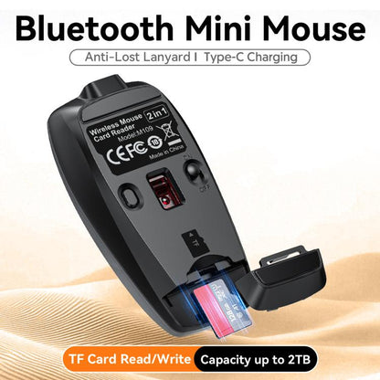 HXSJ M109 Mini Wireless Mouse, 3D Right, TF Card Reader, 4D Mute Buttons