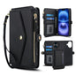 Multifunctional Wallet Detachable Leather Phone Case with Lanyard, For iPhone 16, For iPhone 15 Pro Max, For iPhone 15 Pro, For iPhone 15 Plus