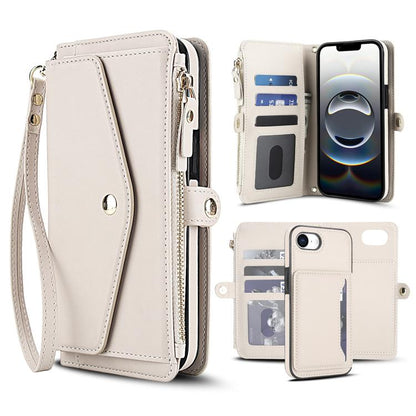 Multifunctional Wallet Detachable Leather Phone Case with Lanyard