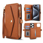 Multifunctional Wallet Detachable Leather Phone Case with Lanyard, For iPhone 16, For iPhone 15 Pro Max, For iPhone 15 Pro, For iPhone 15 Plus