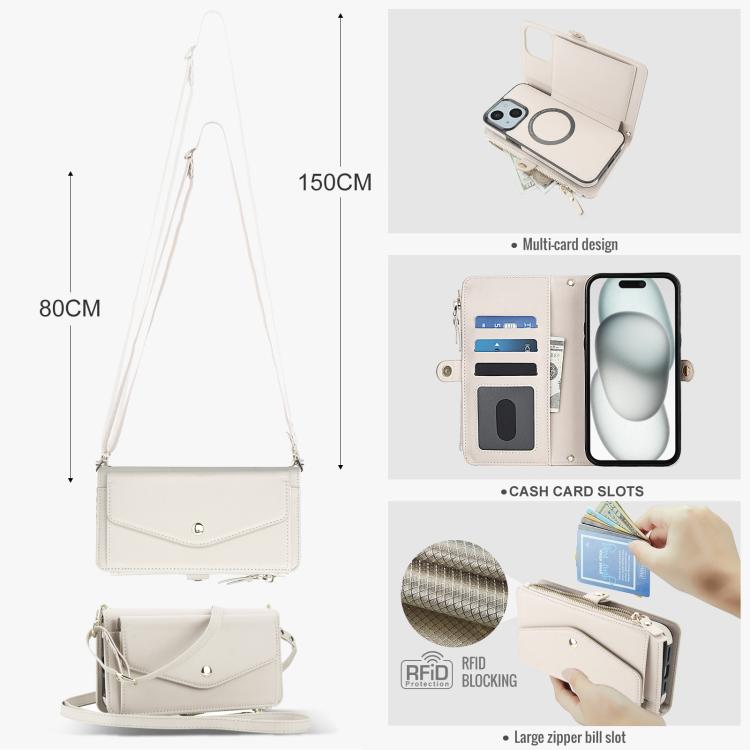 Multifunctional Wallet Detachable Leather Phone Case with Lanyard