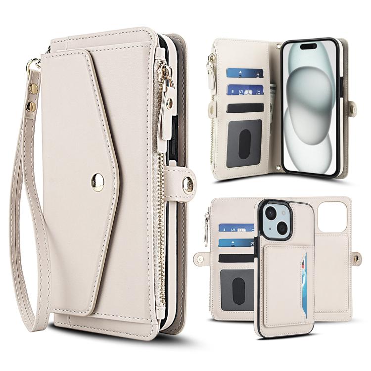 Multifunctional Wallet Detachable Leather Phone Case with Lanyard