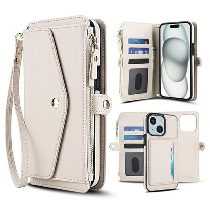 Multifunctional Wallet Detachable Leather Phone Case with Lanyard