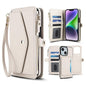 Multifunctional Wallet Detachable Leather Phone Case with Lanyard