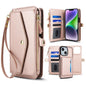 Multifunctional Wallet Detachable Leather Phone Case with Lanyard