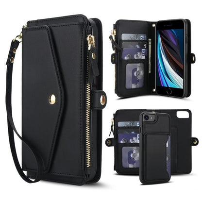 Multifunctional Wallet Detachable Leather Phone Case with Lanyard