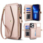 Multifunctional Wallet Detachable Leather Phone Case with Lanyard