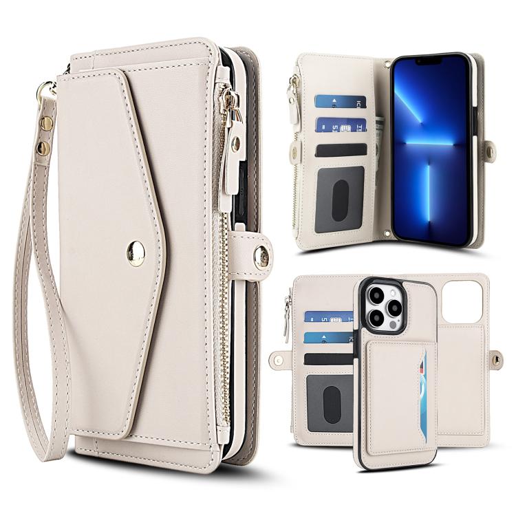 Multifunctional Wallet Detachable Leather Phone Case with Lanyard