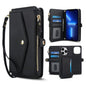 Multifunctional Wallet Detachable Leather Phone Case with Lanyard