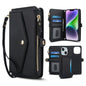 Multifunctional Wallet Detachable Leather Phone Case with Lanyard