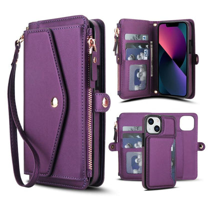 Multifunctional Wallet Detachable Leather Phone Case with Lanyard