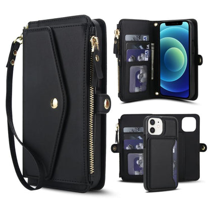 Multifunctional Wallet Detachable Leather Phone Case with Lanyard