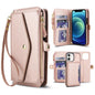 Multifunctional Wallet Detachable Leather Phone Case with Lanyard