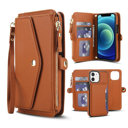 Multifunctional Wallet Detachable Leather Phone Case with Lanyard