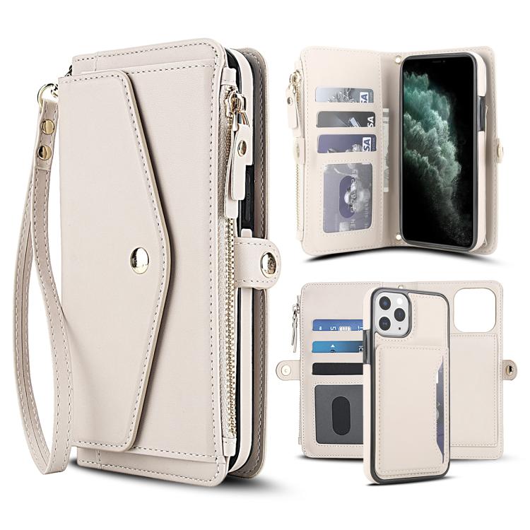 Multifunctional Wallet Detachable Leather Phone Case with Lanyard