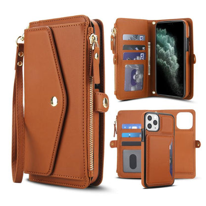 Multifunctional Wallet Detachable Leather Phone Case with Lanyard