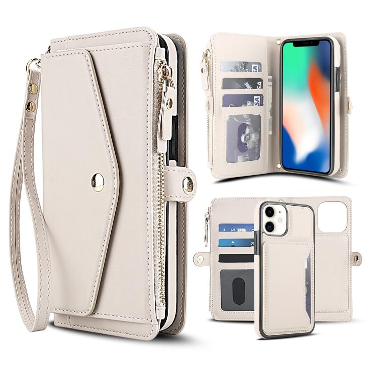 Multifunctional Wallet Detachable Leather Phone Case with Lanyard