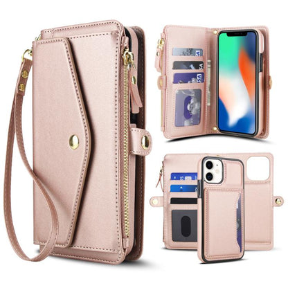 Multifunctional Wallet Detachable Leather Phone Case with Lanyard