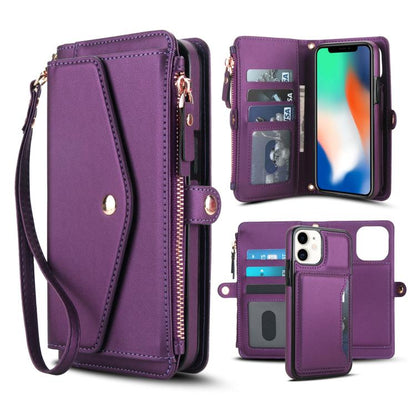 Multifunctional Wallet Detachable Leather Phone Case with Lanyard
