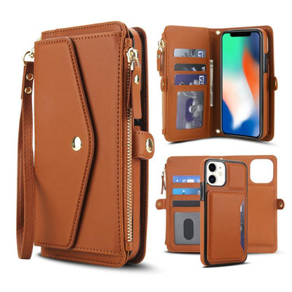 Multifunctional Wallet Detachable Leather Phone Case with Lanyard