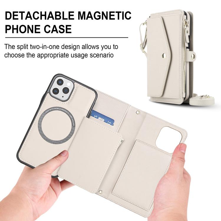 Multifunctional Wallet Detachable Leather Phone Case with Lanyard